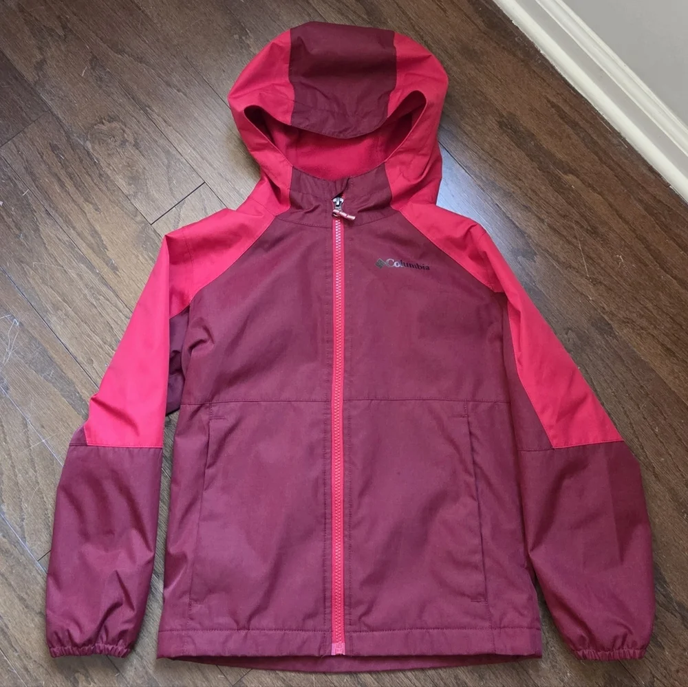Columbia Youth Fleece Lined Rain Jacket Size S